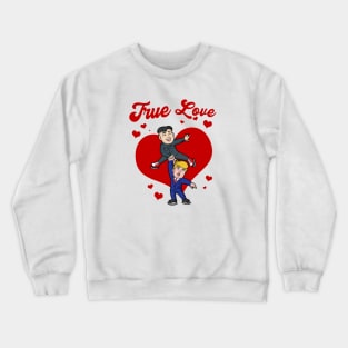 Valentines Day Trump Kim Jong Un True Love Crewneck Sweatshirt